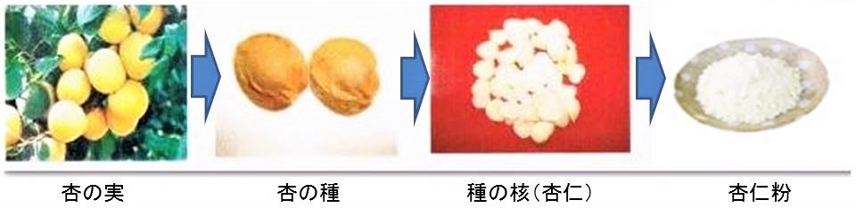 杏仁粉の製造過程